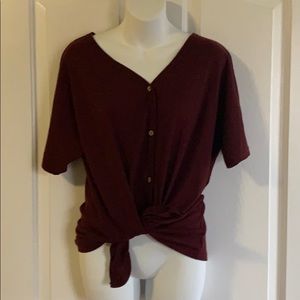 Cute tie front shirt